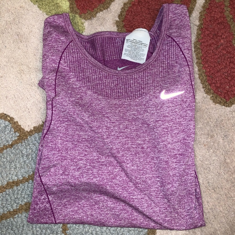 purple women's nike workout top